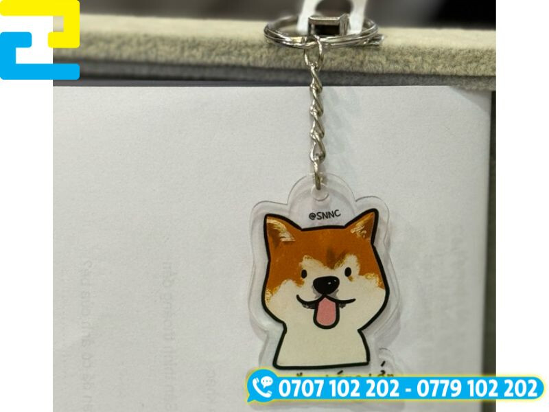 Móc khóa thú cưng in UV đẹp mắt