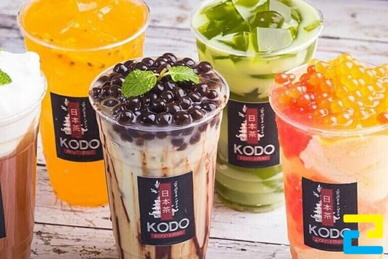 Mẫu in tem Decal sữa chữ nhật dán ly trà sữa