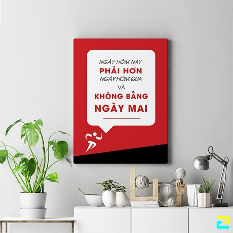 Mẫu tranh văn phòng cổ động tạo cảm hứng làm việc trong một ngày mới