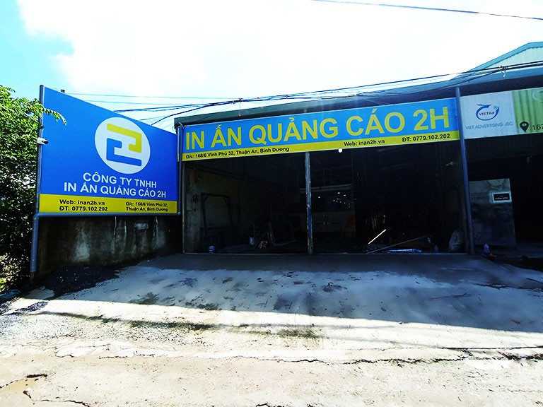 Xưởng in của Công Ty In Ấn Quảng Cáo 2H