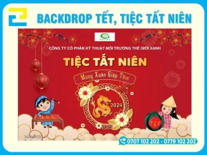 Mẫu 12: Mẫu backdrop tất niên cho tiệc cuối năm công ty