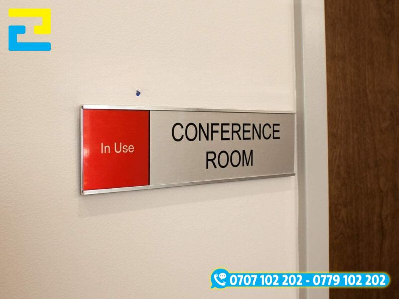 Biển phòng ban chất liệu inox