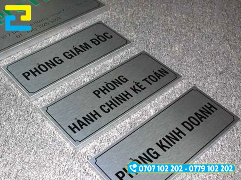 Biển phòng ban chất liệu alu