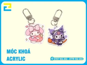 Móc Khóa Acrylic In Logo, In Hình Theo Yêu Cầu, Sắc Nét