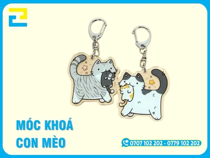 Bảng Giá In Móc Khóa Con Mèo Theo Yêu Cầu, Lấy Ngay