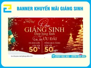Mẫu 8: Banner khuyễn mãi Noel thẩm mỹ viện
