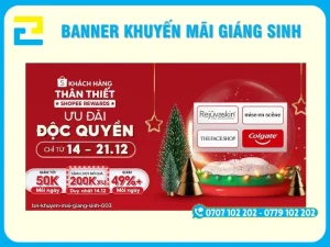 Mẫu 2: Banner khuyến mãi shopee mùa giáng sinh