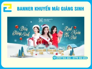 Mẫu 3: Banner khuyến mãi mùa noel cho spa