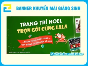 Mẫu 6: Banner khuyến mãi giáng sinh đơn giản những vẫn nổi bật