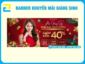 Mẫu 7: Banner khuyễn mãi 40% cho spa mùa giáng sinh