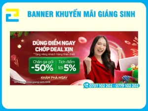 Mẫu 7: Mẫu banner bán ga gối khuyễn mãi 50%