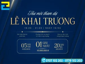 TBanner quảng cáo, thư mời khai trương sang trọng