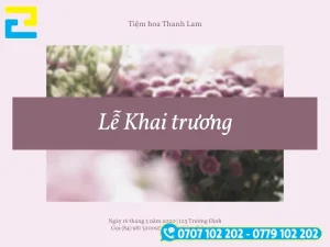 Mẫu banner quảng cáo khai trương tiệm hoa tối giản