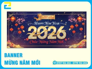 20+ Mẫu Banner Tết 2026 Chuẩn Màu, In Nhanh, Theo Yêu Cầu