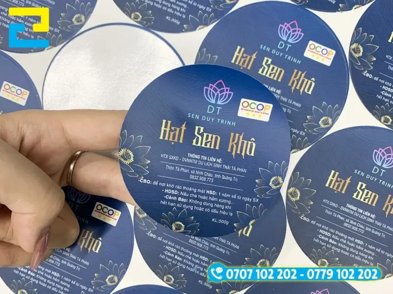 Tem nhãn cần thể hiện rõ nét nội dung, chuẩn màu