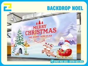 Backdrop Noel in chữ 