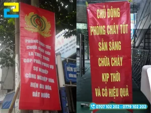 Banner đứng sử dụng treo dọc theo 2 bên đường phố