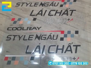 Decal DTF in logo phối màu thương hiệu