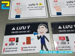 In decal cán formex làm bảng chỉ dẫn trong nhà