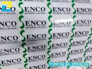 Tem nhãn bằng nhựa PVC có hể chịu được niệt độ cao, không thấm nước