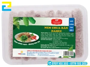 Tem nhãn cho sản phẩm nem chua rán đóng hộp đặc sản