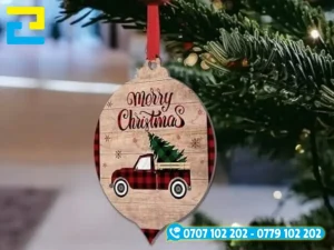 Mẫu 5: Móc khóa gỗ mica in UV