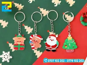 In UV trên mica làm móc khóa Giáng Sinh