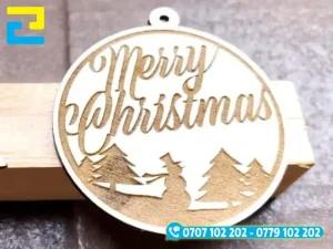 Mẫu 2: Móc khóa gỗ in UV