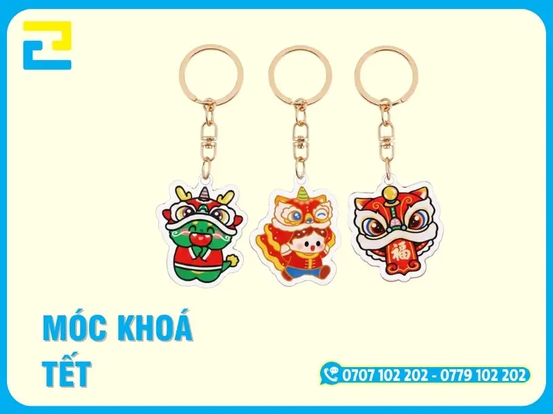 Móc Khoá Tết Tài Lộc Ý Nghĩa In Theo Yêu Cầu Làm Quà Năm Mới