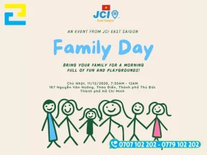 Background ngày hội gia đình đơn giản thiết kế poster dễ thương