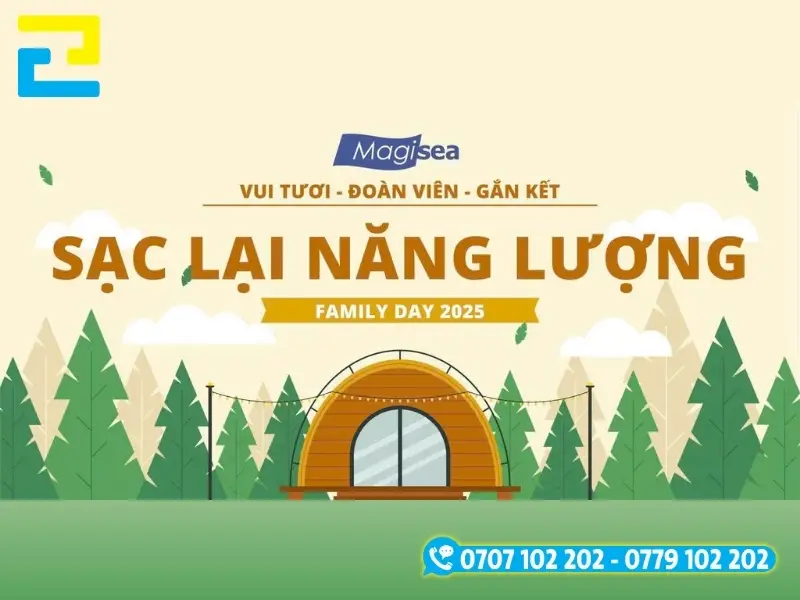 Background ngày hội gia đình chủ đề thiên nhiên tươi mát, năng động