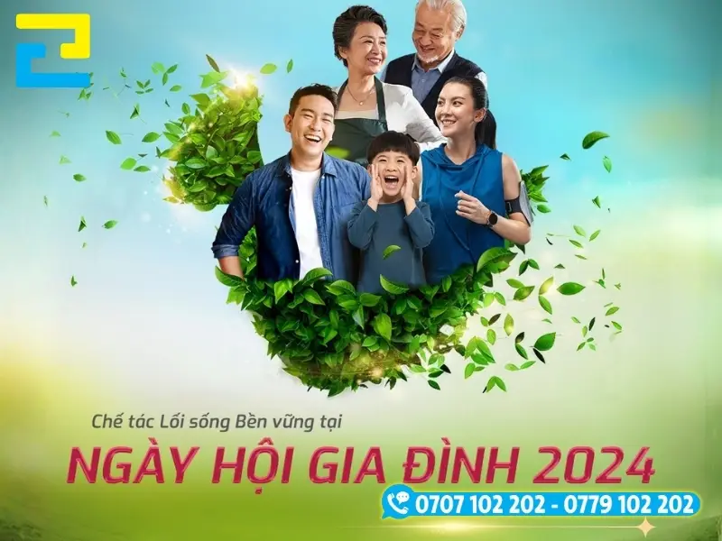 Backdrop, background Ngày hội gia đình tone xanh lá dịu mắt
