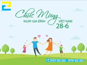 Backdrop, background Chúc mừng ngày gia đình Việt Nam
