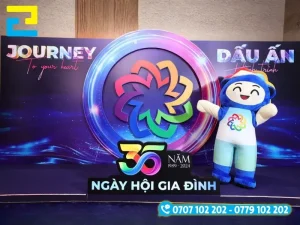 Background ngày hội gia đình sân khấu sự kiện thiết kế hiện đại, ấn tượng