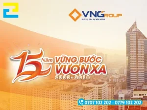 Backdrop kỷ niệm 15 năm thành lập VNGroup
