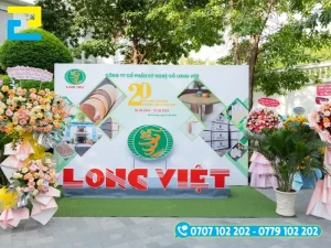 Backgroup checkin kết hợp chữ formex thương hiệu