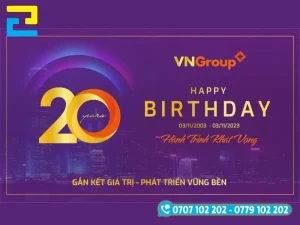 Backdrop kỷ niệm 20 năm thành lập VNGroup