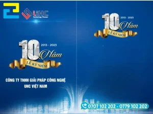 Background kỷ niệm 10 năm thành lập công ty công nghệ