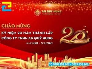 Background kỷ niệm 20 năm thành lập Công ty An Quý Hưng