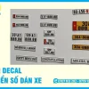 In Decal Biển Số Dán Xe Máy, Ô Tô Sắc Nét, Theo Yêu Cầu