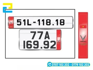 Mẫu decal biển số xe in thương hiệu nổi tiếng