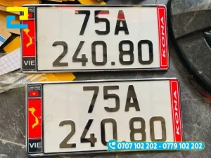 Mẫu decal dán trang trí viền biển số xe