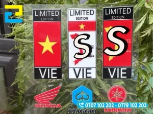 Decal dán trang trí biển số xe hoặc trên khung xe