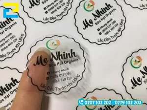 In nhãn decal trên decal trong cho hiệu ứng nhìn xuyên thấu chuyên nghiêp