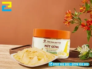 Decal nhựa sữa in tem nhãn mứt gừng cao cấp, chống nước, chống trầy