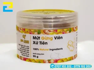 Tem nhãn mứt gừng in trên decal nhựa sữa