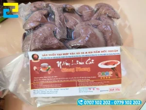 Kích thước chuẩn giúp tem cân đối trên bao bì nấm linh chi