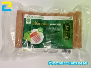 Decal tem nhãn không che khuaats ản phẩm nem chua bên trong bao bì