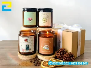 Những kích thước đa dạng của tem nhãn nến thơm với từng diện tích hũ nến