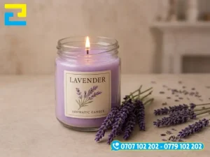 Mẫu tem nến thơm hình minh họa hương liệu sản phẩm